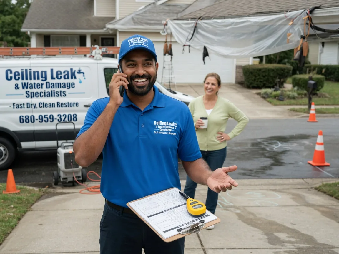 Ceiling Leak Cleanup Lawrence, IN FAQs